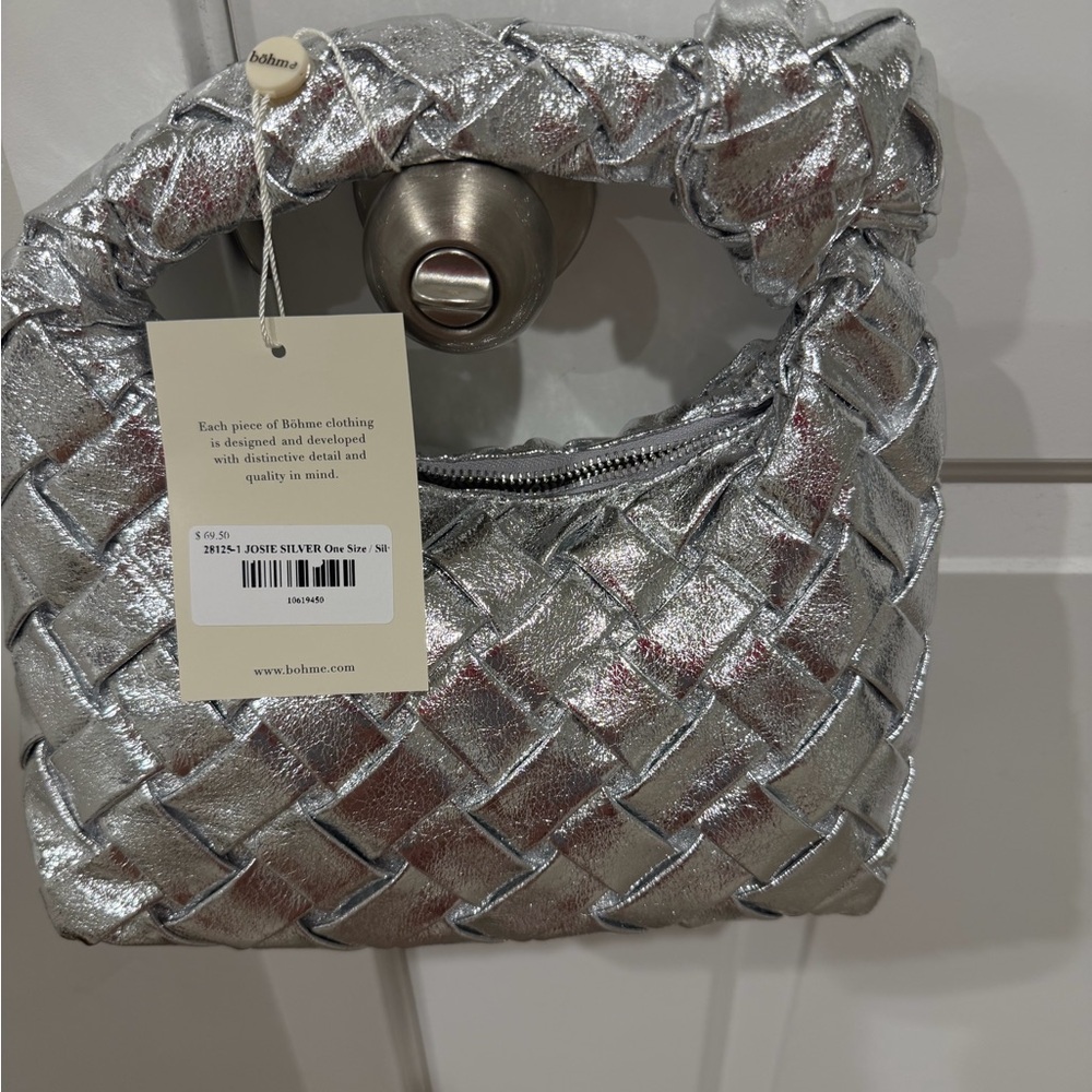 Bohme Silver Woven Mini Bag
